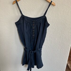 Super Cute Navy Romper with Belt